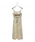Estella.K（エステラケー）の古着「Viella Dress シャインプリーツギャザリングドレス 126151453」｜ベージュ