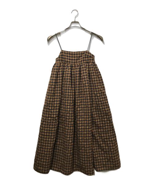 TODAYFUL（トゥデイフル）TODAYFUL (トゥデイフル) Ginghamcheck Camisole Dress ブラウン サイズ:36の古着・服飾アイテム