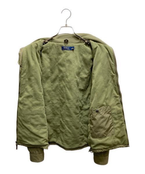 POLO RALPH LAUREN（ポロ・ラルフローレン）POLO RALPH LAUREN (ポロ・ラルフローレン) ジップアップミリタリージャケット カーキ サイズ:Lの古着・服飾アイテム