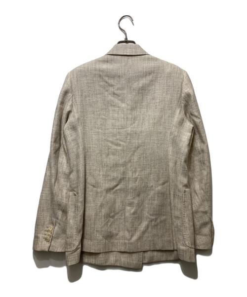 MaxMara（マックスマーラ）MaxMara (マックスマーラ) シルクリネン ダブルブレスト テーラードジャケット アイボリー サイズ:42の古着・服飾アイテム