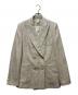 MaxMara（マックスマーラ）の古着「シルクリネン ダブルブレスト テーラードジャケット」｜アイボリー