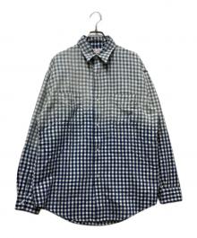 masu（エムエーエスユー）の古着「FADED SPARKLING PLAID SHIRT　 26SS 」｜ブルー