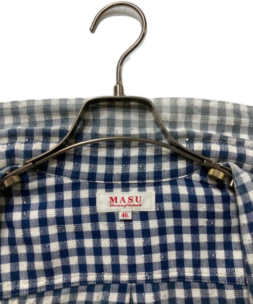 masu（エムエーエスユー）MASU (エムエーエスユー) FADED SPARKLING PLAID SHIRT　 26SS  ブルー サイズ:46の古着・服飾アイテム