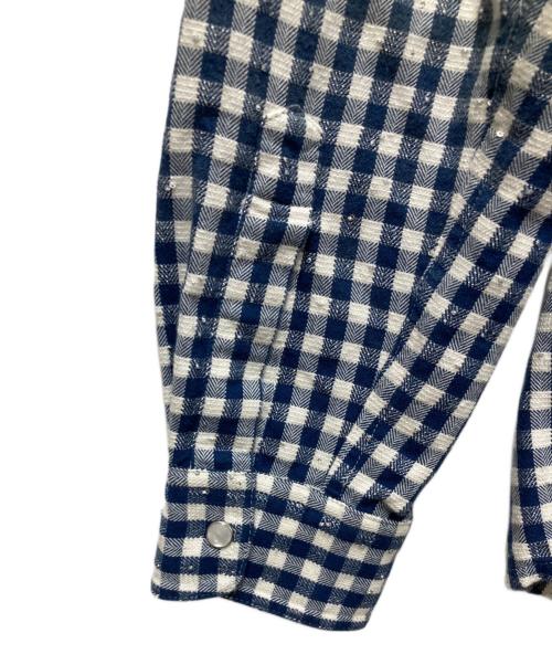 masu（エムエーエスユー）MASU (エムエーエスユー) FADED SPARKLING PLAID SHIRT　 26SS  ブルー サイズ:46の古着・服飾アイテム