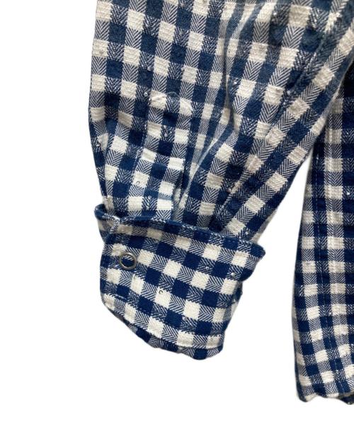 masu（エムエーエスユー）MASU (エムエーエスユー) FADED SPARKLING PLAID SHIRT　 26SS  ブルー サイズ:46の古着・服飾アイテム