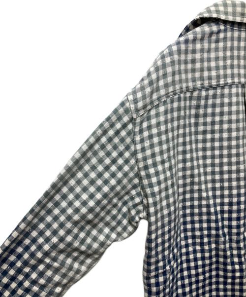 masu（エムエーエスユー）MASU (エムエーエスユー) FADED SPARKLING PLAID SHIRT　 26SS  ブルー サイズ:46の古着・服飾アイテム