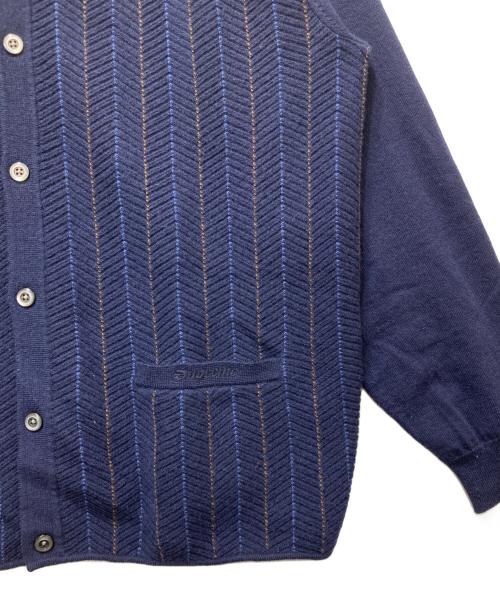 SUPREME（シュプリーム）Supreme (シュプリーム) Herringbone Cardigan ネイビー サイズ:Lの古着・服飾アイテム