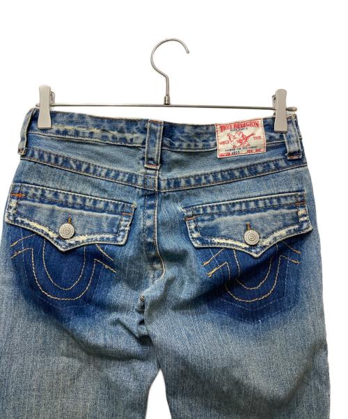 TRUE RELIGION（トゥルー レリジョン）TRUE RELIGION (トゥルー レリジョン) パッチワークフレアデニムパンツ  Y2K USA製 インディゴ サイズ:26の古着・服飾アイテム