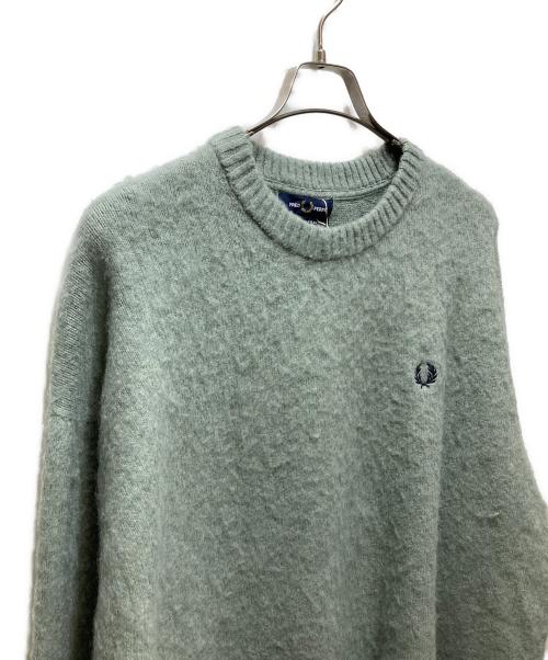 FRED PERRY（フレッドペリー）FRED PERRY (フレッドペリー) フラッフィー クルーネックニット  BEAMS別注 カーキ サイズ:XLの古着・服飾アイテム