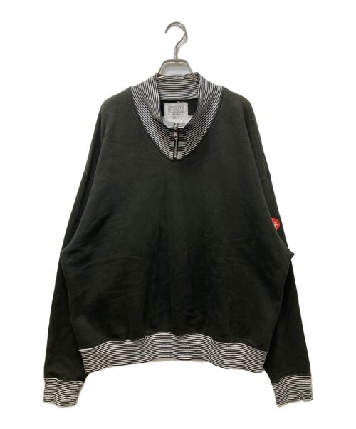 C.E（シーイー）C.E (シーイー) HALF ZIP CASUAL SWEAT/ハーフジップカジュアルスウェット ブラック サイズ:XLの古着・服飾アイテム