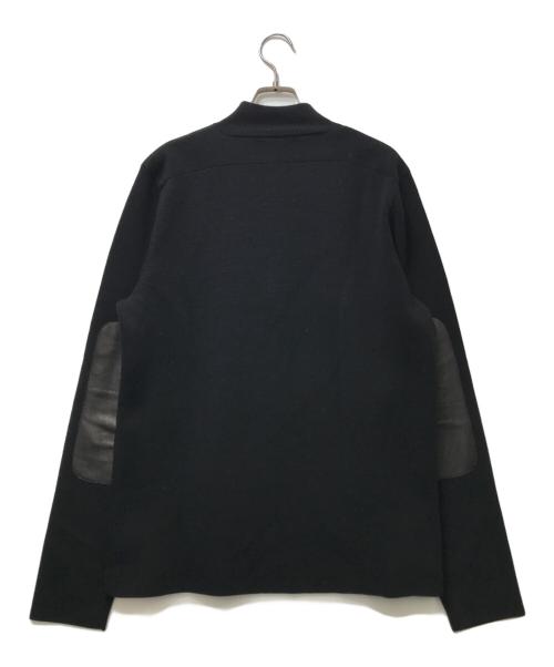 theory（セオリー）theory (セオリー) エルボーパッチウールハーフジップニット　02-9903037 ブラック サイズ:42の古着・服飾アイテム
