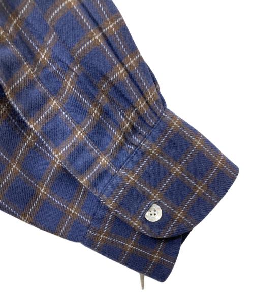 HERMES（エルメス）HERMES (エルメス) コットン フランネルシャツ ネイビー サイズ:40-15 1/2の古着・服飾アイテム