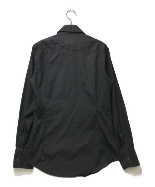 Vivienne Westwood（ヴィヴィアンウエストウッド）Vivienne Westwood (ヴィヴィアンウエストウッド) アシンメトリー シャツ　MK.199004 ブラック サイズ:44の古着・服飾アイテム
