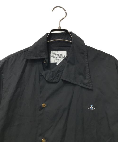 Vivienne Westwood（ヴィヴィアンウエストウッド）Vivienne Westwood (ヴィヴィアンウエストウッド) アシンメトリー シャツ　MK.199004 ブラック サイズ:44の古着・服飾アイテム