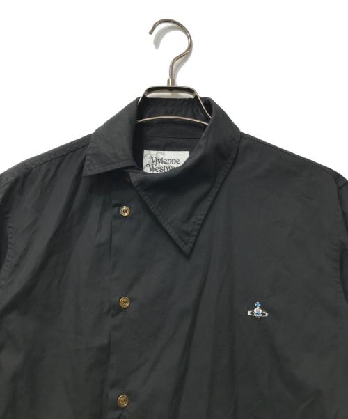 Vivienne Westwood（ヴィヴィアンウエストウッド）Vivienne Westwood (ヴィヴィアンウエストウッド) アシンメトリー シャツ　MK.199004 ブラック サイズ:44の古着・服飾アイテム