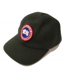 CANADA GOOSE（カナダグース）の古着「イヤーフラップ付 ウールキャップ　00010736」｜グリーン