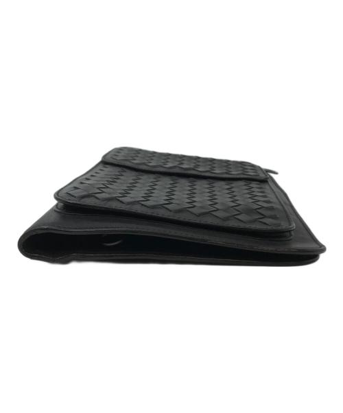 BOTTEGA VENETA（ボッテガベネタ）BOTTEGA VENETA (ボッテガベネタ) イントレチャートクラッチバッグ / ジゴロバッグ / 129528 ブラックの古着・服飾アイテム