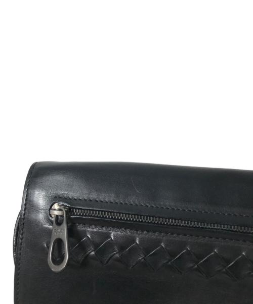 BOTTEGA VENETA（ボッテガベネタ）BOTTEGA VENETA (ボッテガベネタ) イントレチャートクラッチバッグ / ジゴロバッグ / 129528 ブラックの古着・服飾アイテム