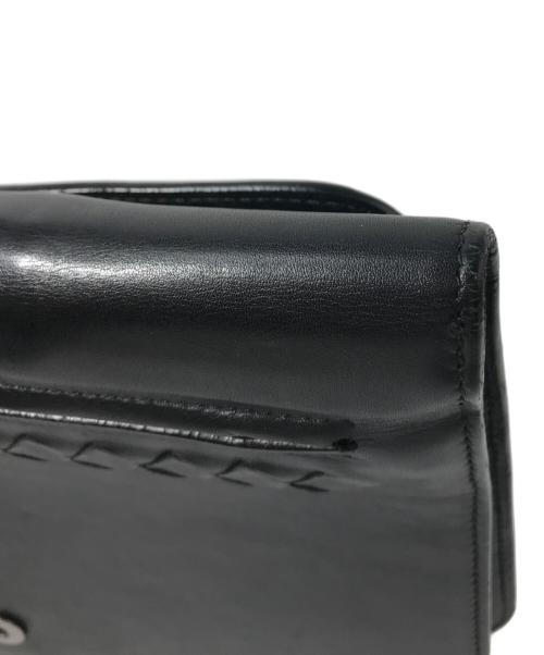 BOTTEGA VENETA（ボッテガベネタ）BOTTEGA VENETA (ボッテガベネタ) イントレチャートクラッチバッグ / ジゴロバッグ / 129528 ブラックの古着・服飾アイテム