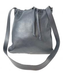 A.P.C.（アーペーセー）の古着「Sac Havane  / レザー巾着ショルダーバッグ」｜ブラック
