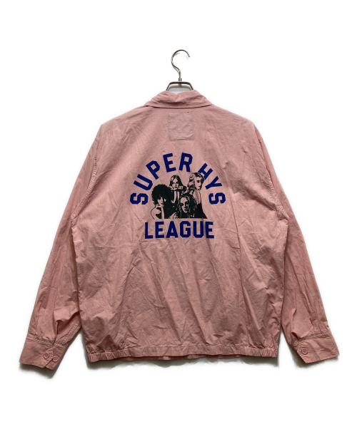 Hysteric Glamour（ヒステリックグラマー）Hysteric Glamour (ヒステリックグラマー) SUPER HYS LEAGUE ジップアップブルゾン ピンク サイズ:XLの古着・服飾アイテム