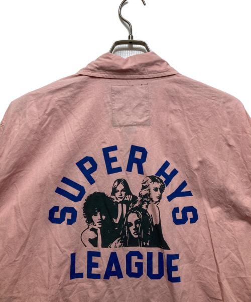 Hysteric Glamour（ヒステリックグラマー）Hysteric Glamour (ヒステリックグラマー) SUPER HYS LEAGUE ジップアップブルゾン ピンク サイズ:XLの古着・服飾アイテム