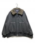 Name.ネーム）の古着「MELTON PADED FLIGHT JACKET （メトロンパテッドフライトジャケット）NMJK-027」｜チャコールグレー