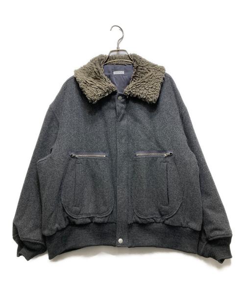 Name.（ネーム）Name. (ネーム) MELTON PADED FLIGHT JACKET （メトロンパテッドフライトジャケット）NMJK-027 チャコールグレーの古着・服飾アイテム