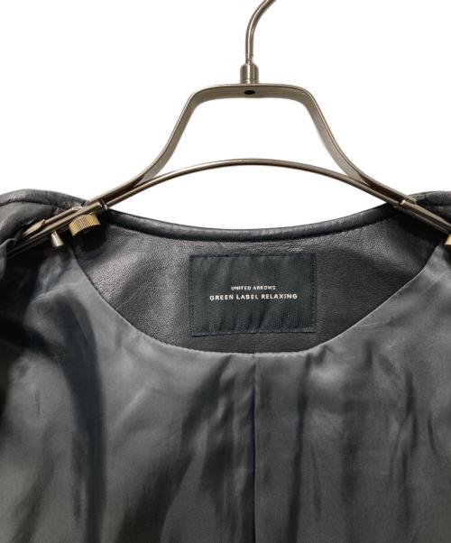 green label relaxing（グリーンレーベルリラクシング）green label relaxing (グリーンレーベルリラクシング) シープレザーライダースジャケット ブラック サイズ:40の古着・服飾アイテム