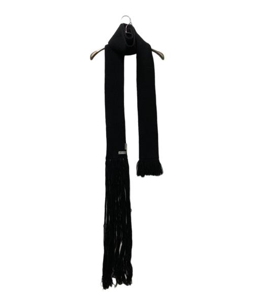 DIOR HOMME（ディオール オム）Dior Homme (ディオール オム) スーパーロングフリンジマフラー 4HH4091511  /04AW /エディ期 ブラックの古着・服飾アイテム