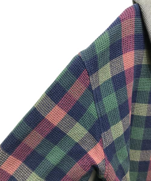 SUPREME（シュプリーム）Supreme (シュプリーム) Waffle Plaid Hooded Shirt(ワッフルプレイドフーデッドシャツ)　24FW グリーン サイズ:Mの古着・服飾アイテム