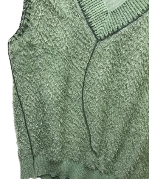 ANDERSSON BELL（アンダーソンベル）ANDERSSON BELL (アンダーソンベル) MARIO SUMMER SHAGGY V-NECK  VEST グリーン サイズ:Lの古着・服飾アイテム