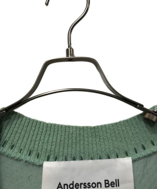 ANDERSSON BELL（アンダーソンベル）ANDERSSON BELL (アンダーソンベル) MARIO SUMMER SHAGGY V-NECK  VEST グリーン サイズ:Lの古着・服飾アイテム