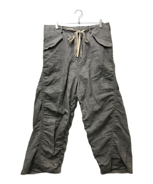HEOS（ヘオース）HEōS (ヘオース) ワイドドローコード パンツ　HJSS-PT003　 グレー サイズ:3の古着・服飾アイテム