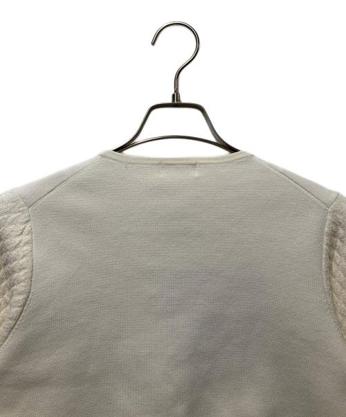 BALLSEY（ボールジィ）BALLSEY (ボールジィ) パールキルティングコンビクルーネックカーディガン 11-02-31-02702 ベージュ サイズ:Sの古着・服飾アイテム