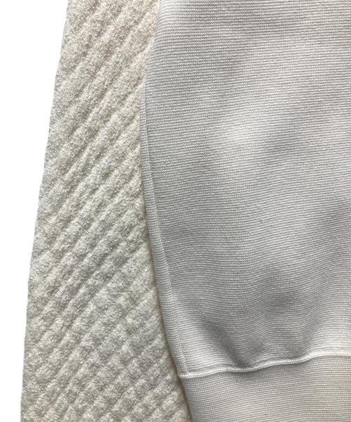 BALLSEY（ボールジィ）BALLSEY (ボールジィ) パールキルティングコンビクルーネックカーディガン 11-02-31-02702 ベージュ サイズ:Sの古着・服飾アイテム