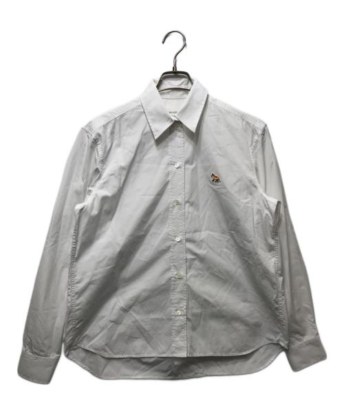 maison kitsune（メゾンキツネ）MAISON KITSUNE (メゾンキツネ) ベビーフォックス シャツ ホワイト サイズ:36の古着・服飾アイテム