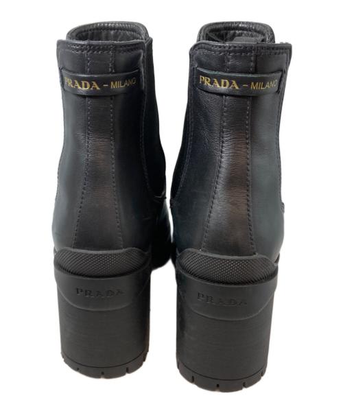 PRADA（プラダ）PRADA (プラダ) サイドゴアブーツ 1T582L ブラック サイズ:36 1/2の古着・服飾アイテム