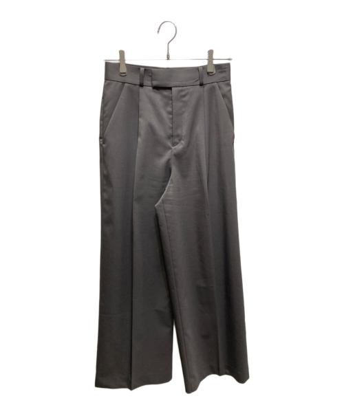 Noble（ノーブル）Noble (ノーブル) 【洗える】エステルツイルストレッチスラックスパンツ グレー サイズ:38の古着・服飾アイテム