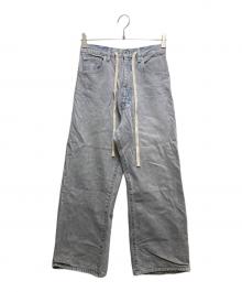 Whim Gazette（ウィムガゼット）の古着「ドロストデニムパンツ WGZ1041302A0002」｜インディゴ