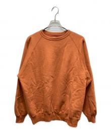 yokosakamoto（ヨウコサカモト）の古着「RAGLAN SLEEVE SWEATER/ラグランスリーブセーター」｜オレンジ