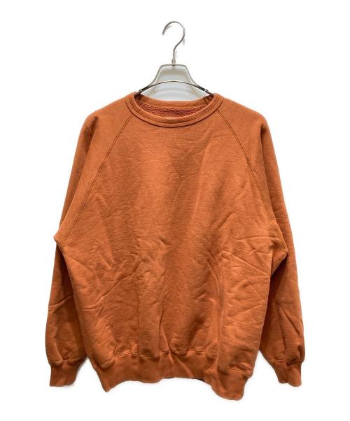 yokosakamoto（ヨウコサカモト）YOKOSAKAMOTO (ヨウコサカモト) RAGLAN SLEEVE SWEATER/ラグランスリーブセーター オレンジ サイズ:Lの古着・服飾アイテム