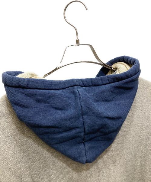 A.PRESSE（アプレッセ）A.PRESSE (アプレッセ) Vintage Attached Hood Sweat Parka/ヴィンテージアタッチトフッドスウェットパーカ グレー×ネイビー / OATMEAL サイズ:4の古着・服飾アイテム