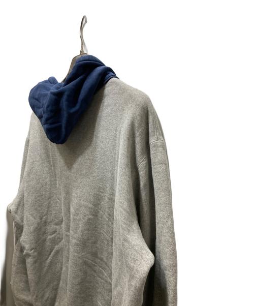 A.PRESSE（アプレッセ）A.PRESSE (アプレッセ) Vintage Attached Hood Sweat Parka/ヴィンテージアタッチトフッドスウェットパーカ グレー×ネイビー / OATMEAL サイズ:4の古着・服飾アイテム