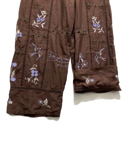 TODAYFUL（トゥデイフル）TODAYFUL (トゥデイフル) Embroidery Patchwork Trousers（エンブロイダリーパッチワークトラウザーズ）12610719 ブラウン サイズ:38の古着・服飾アイテム