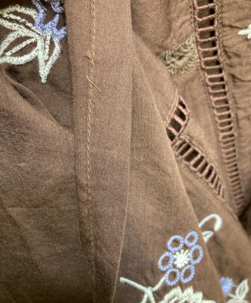 TODAYFUL（トゥデイフル）TODAYFUL (トゥデイフル) Embroidery Patchwork Trousers（エンブロイダリーパッチワークトラウザーズ）12610719 ブラウン サイズ:38の古着・服飾アイテム