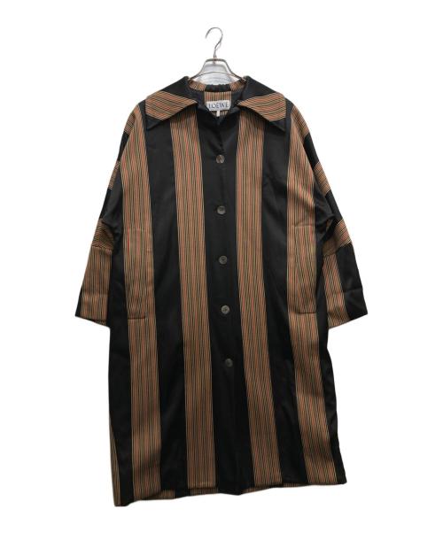 LOEWE（ロエベ）LOEWE (ロエベ) 切替ストライプコート D2291124AK ブラック サイズ:Sの古着・服飾アイテム