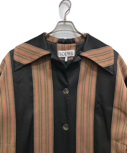 LOEWE（ロエベ）LOEWE (ロエベ) 切替ストライプコート D2291124AK ブラック サイズ:Sの古着・服飾アイテム