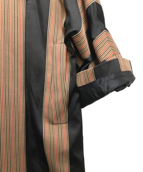 LOEWE（ロエベ）LOEWE (ロエベ) 切替ストライプコート D2291124AK ブラック サイズ:Sの古着・服飾アイテム