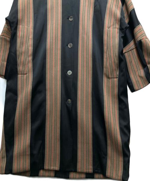 LOEWE（ロエベ）LOEWE (ロエベ) 切替ストライプコート D2291124AK ブラック サイズ:Sの古着・服飾アイテム